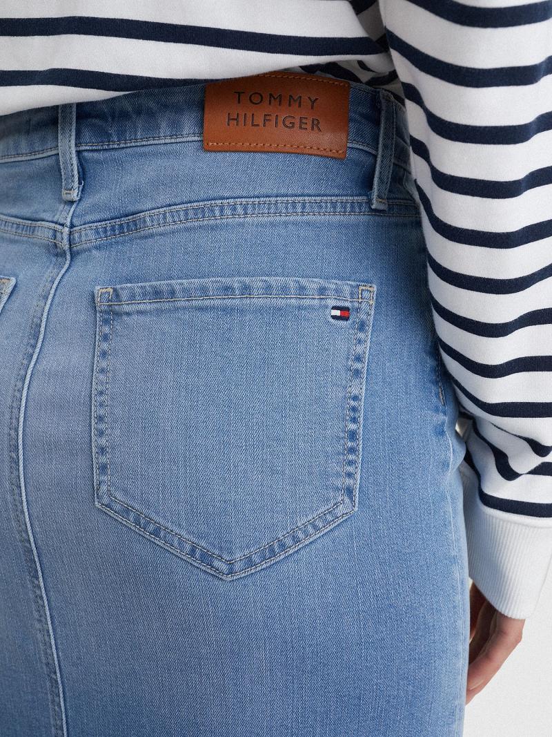 Női Tommy Hilfiger High Rise Denim Szoknya Kék | HU 330XYU